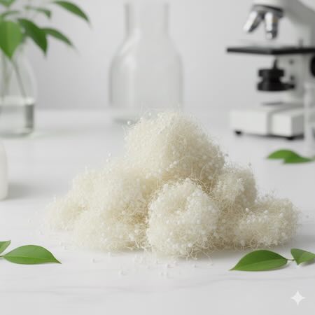 Labocell is a patented, plant-based, biodegradable absorbent core material used in some organic sanitary pads.