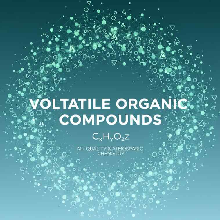 Abstract graphic for Volatile Organic Compounds (VOCs) with formula